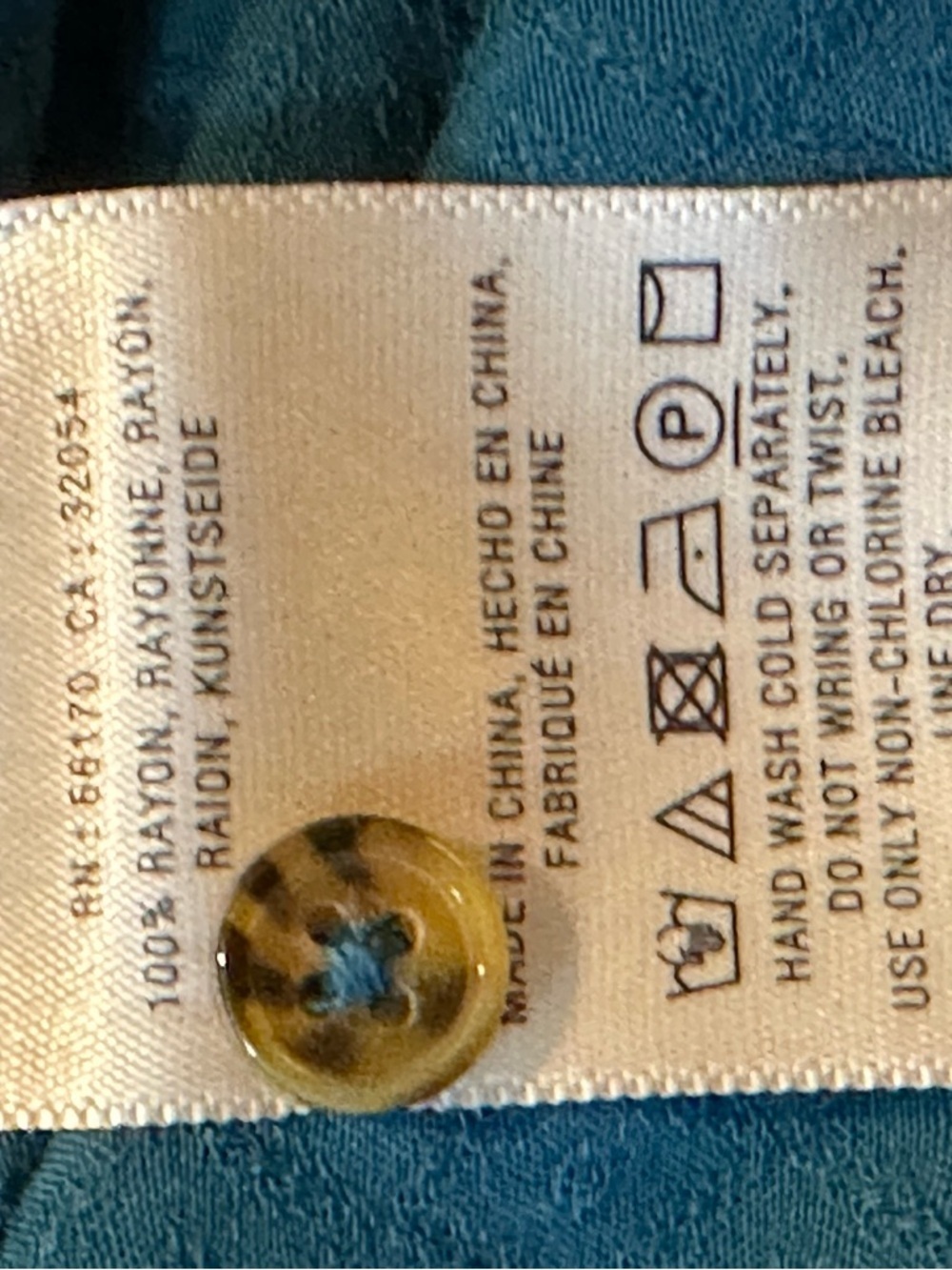 Anthropologie Teal Long-Sleeve Tie-Neck Blouse - Picture 12 of 13